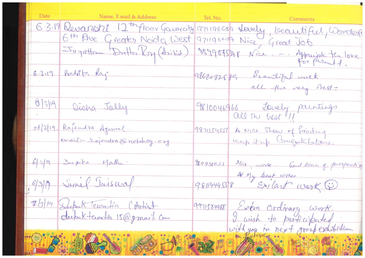 Visitor's Book Entry 5